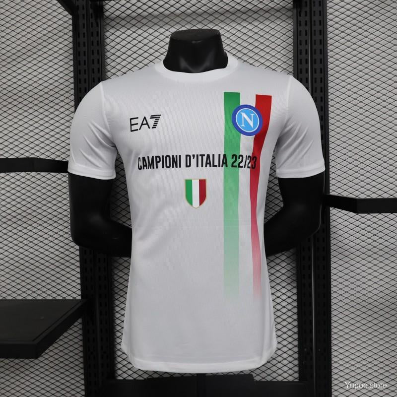 Maillot SSC Naples - Blanc - Taille L - Manches Courtes - Neuf Avec étiquettes
