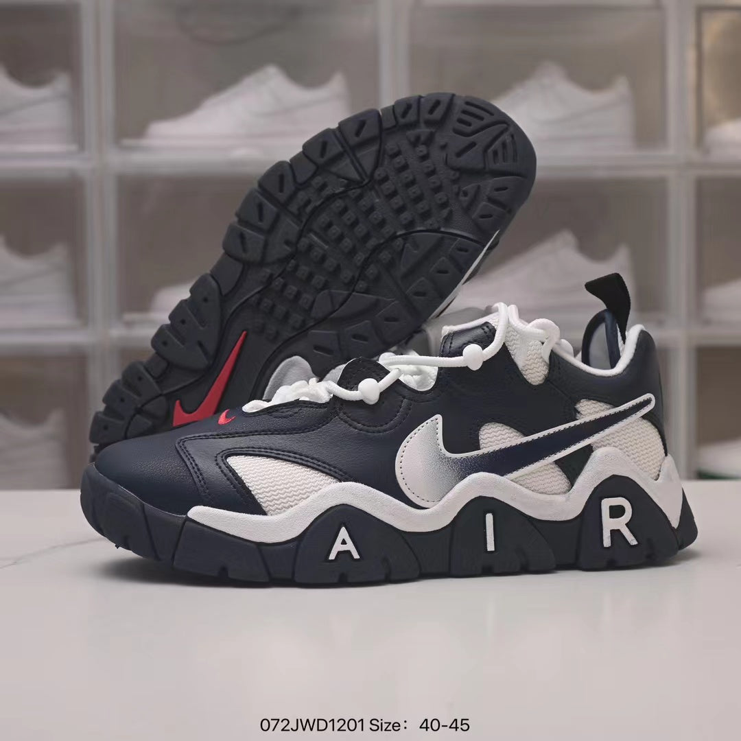 Nike air barrage black and white hotsell