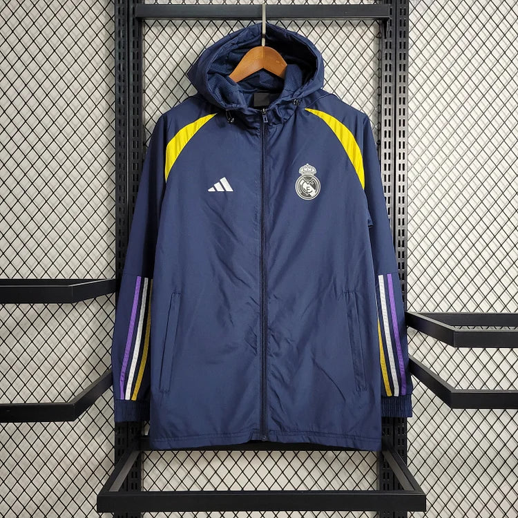 Veste coupe vent Real Madrid bleu 2024 25 Play foot
