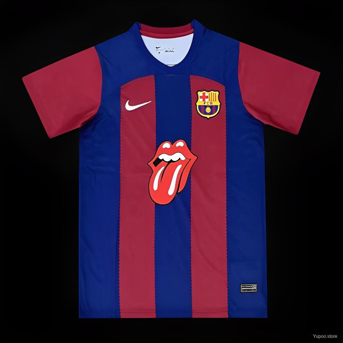 Maillot FC Barcelone/Barcelona Domicile Rolling Stones Special 2022/23