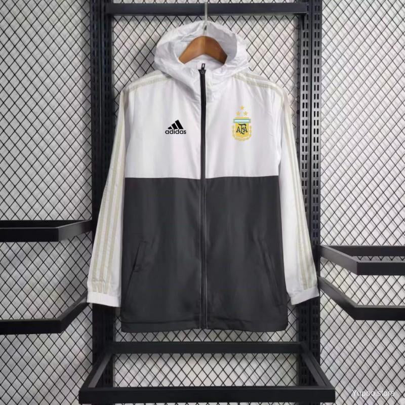 Veste coupe-vent Argentine/Argentina blanc/noir 2023/24