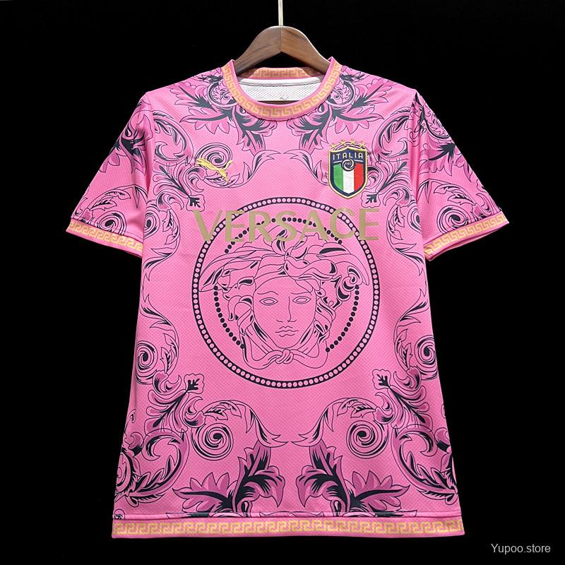 Maillot Italie Italia Versace Pink Edition 2023 24 Play foot