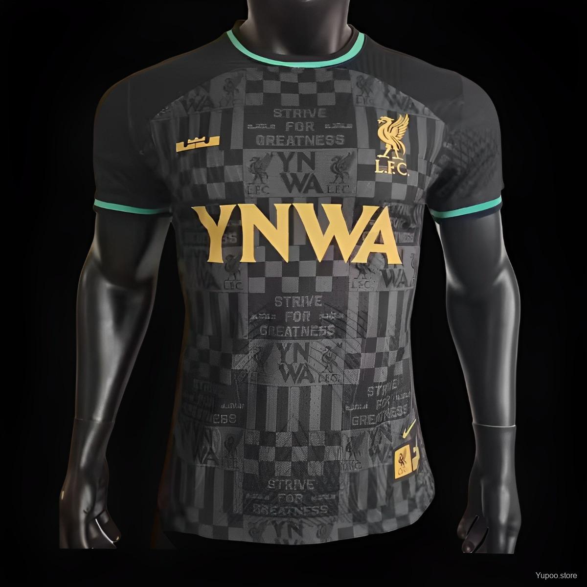 Maillot Liverpool Liverpool X Lebron YNWA Black Player Version 2023/24