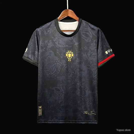 Maillot football Portugal RONALDO THE SIU Black Comma Football 2023/24