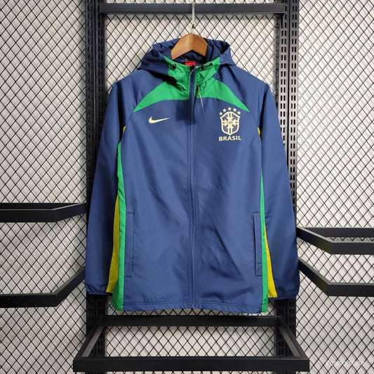 Veste coupe-vent jacket Brésil/Brazil bleu/vert 2023/24