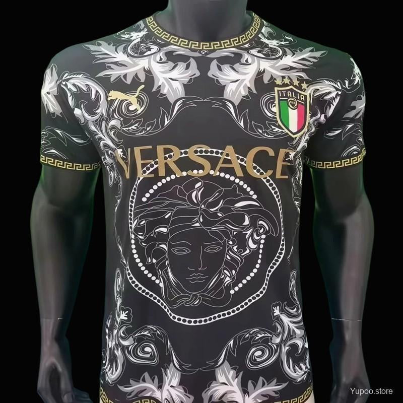 Maillot Italie/Italia Versace Black Player Version 2023/24