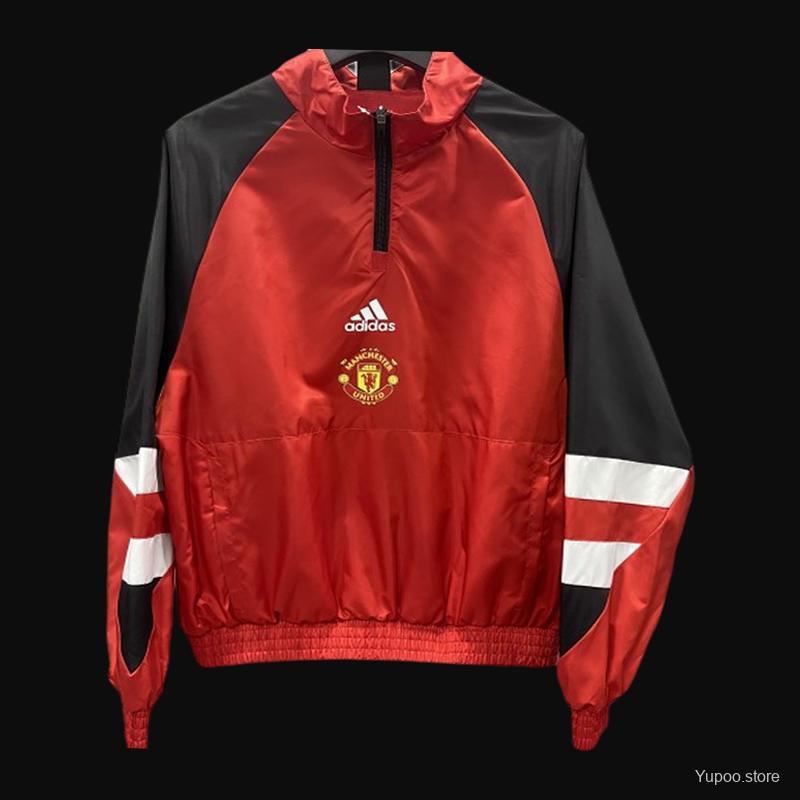 Veste coupe-vent Manchester United rouge 2023/24