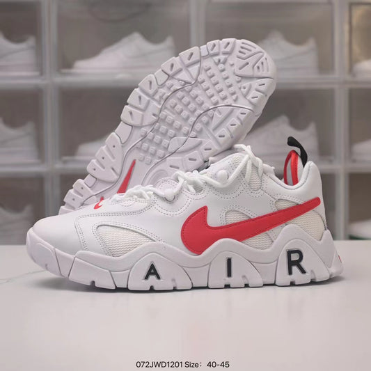 NIKE AIR BARRAGE LOW WHITE RED