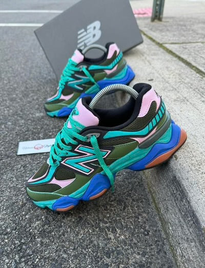 NEW BALANCE 9060 OLIVE TEAL PINK