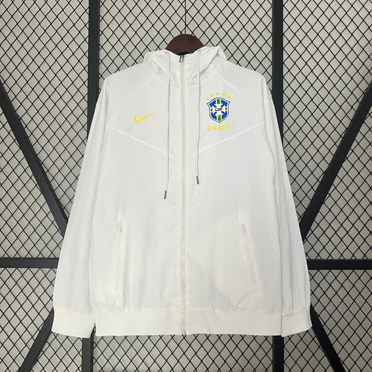 Veste coupe-vent jacket Brésil/Brazil blanc white 2024/25