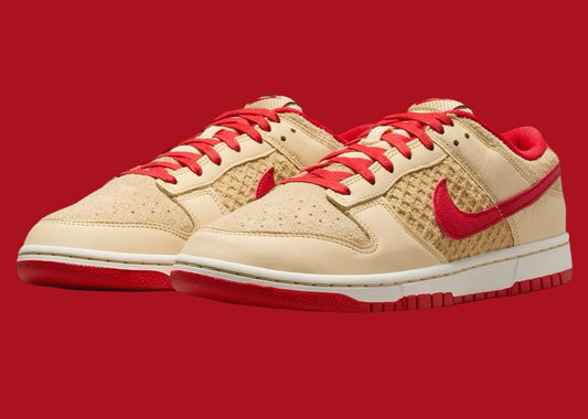 NIKE DUNK LOW ROUGE BEIGE RED