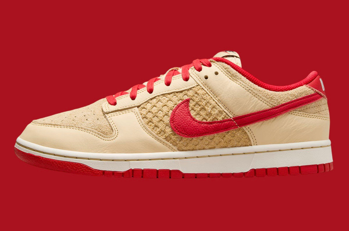 NIKE DUNK LOW ROUGE BEIGE RED