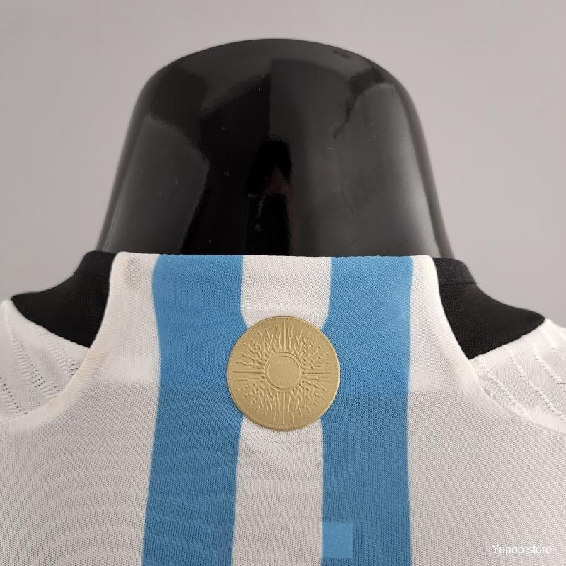 Maillot Argentine/Argentina domicile Player Version CHAMPION DU MONDE 2022