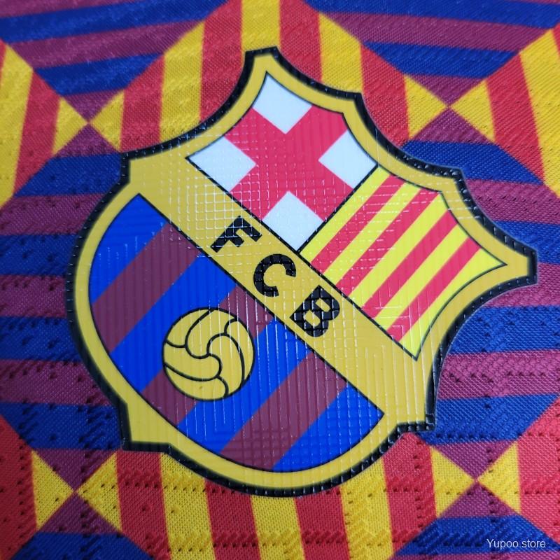 Maillot Barcelone/Barcelona training Orange Player Version 2023/24