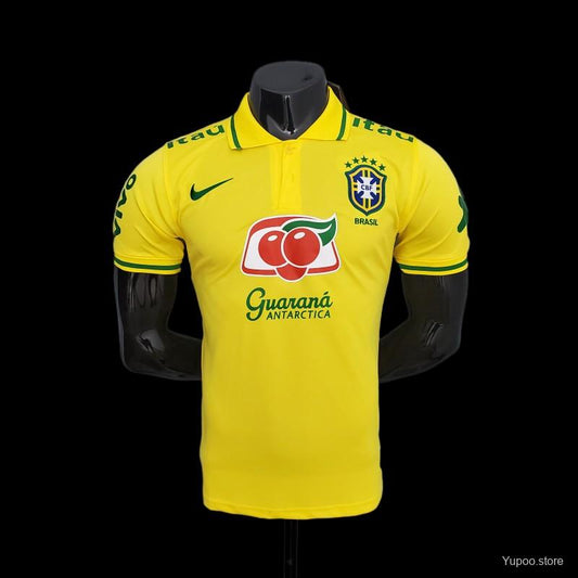 Polo Brésil Brazil pré-match jaune 2022/23