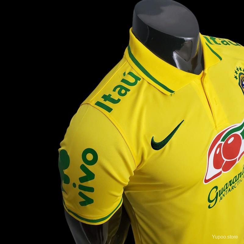 Polo Brésil Brazil pré-match jaune 2022/23