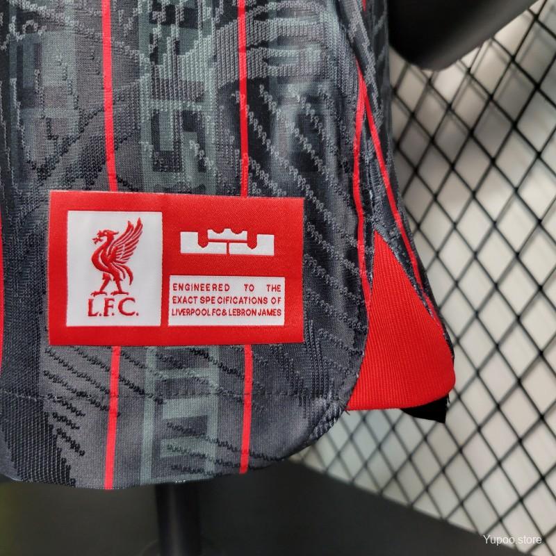 Maillot Liverpool Liverpool X Lebron Black Player Version 2023/24