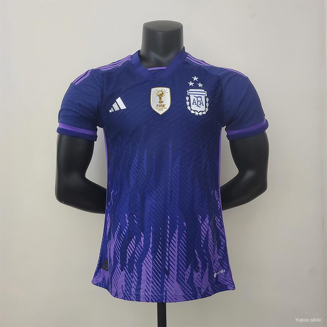 Maillot Argentine/Argentina exterieur Player Version CHAMPION DU MONDE 2022