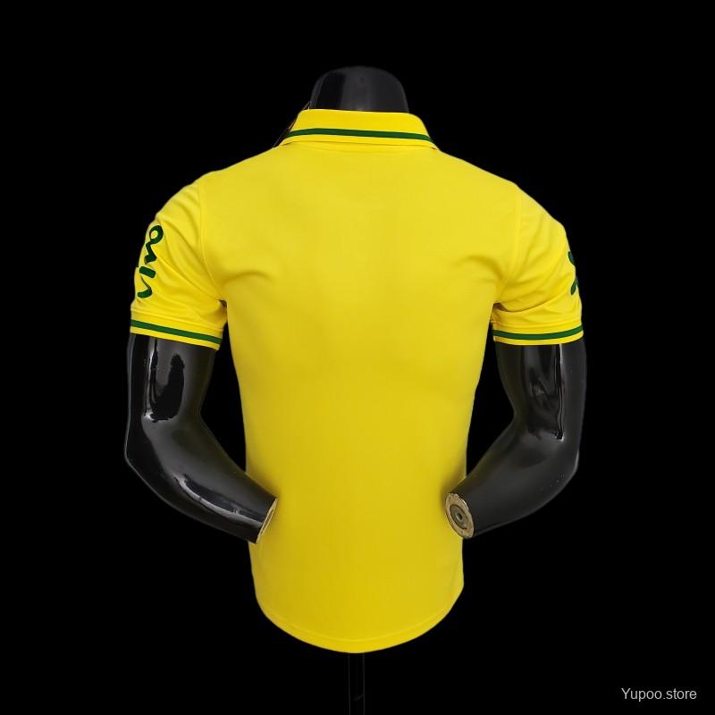 Polo Brésil Brazil pré-match jaune 2022/23