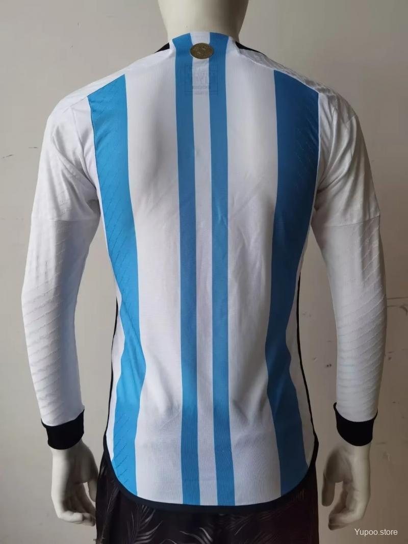 Maillot Argentine/Argentina domicile Player Version SL CHAMPION DU MONDE 2022