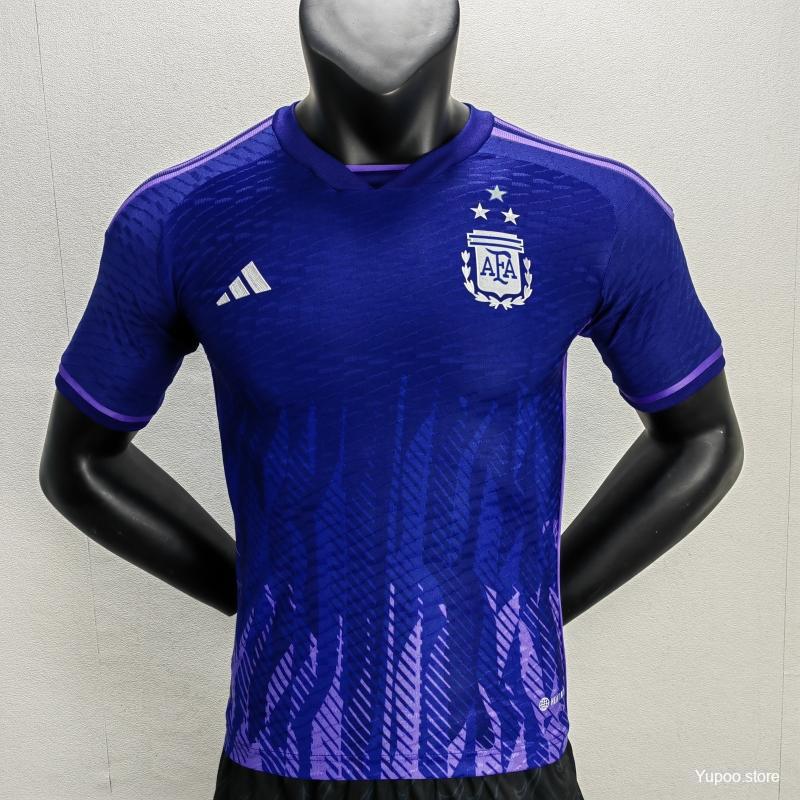 Maillot Argentine/Argentina exterieur Player Version CHAMPION DU MONDE 2022