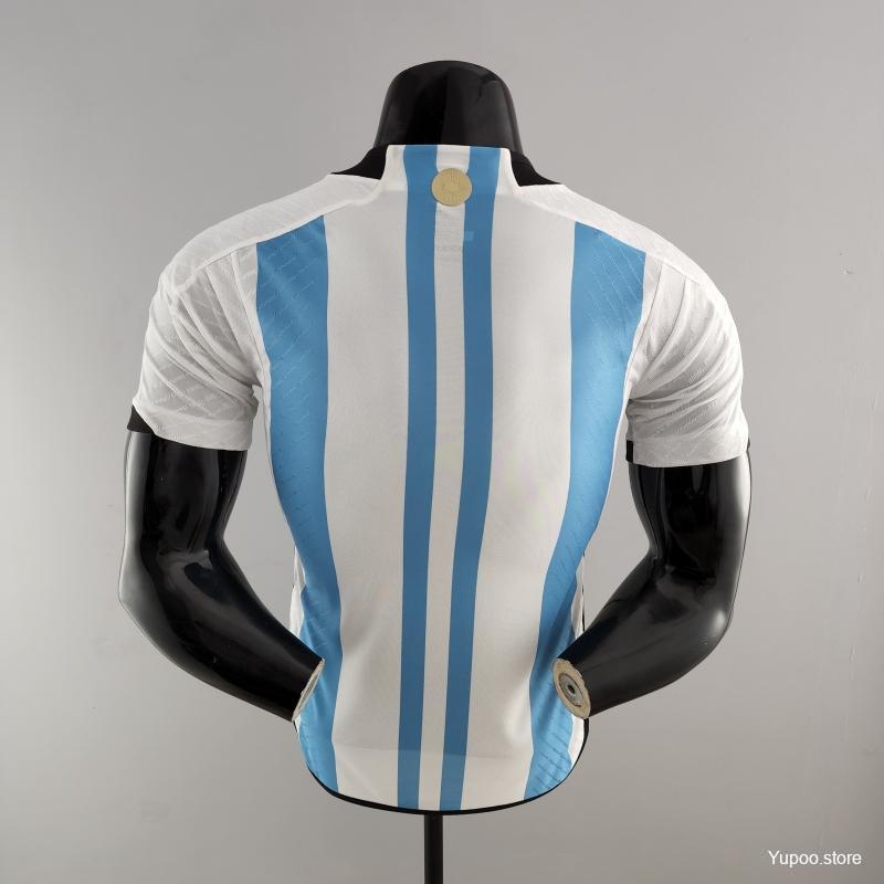 Maillot Argentine/Argentina domicile Player Version CHAMPION DU MONDE 2022