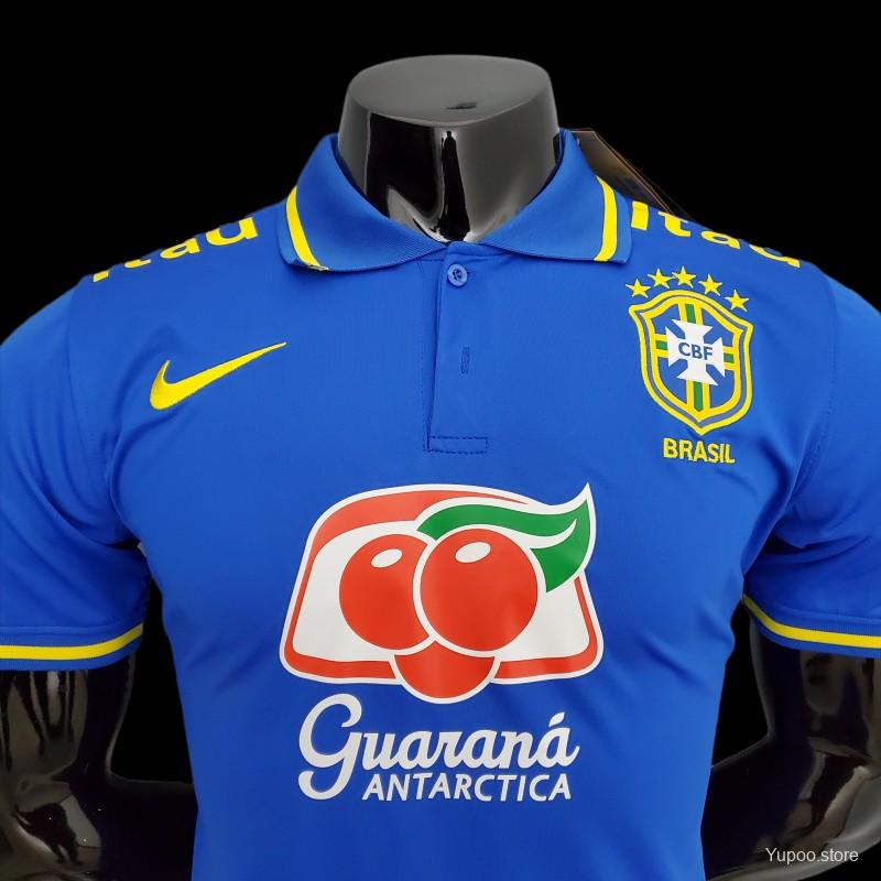 Polo Brésil Brazil pré-match bleu 2022/23