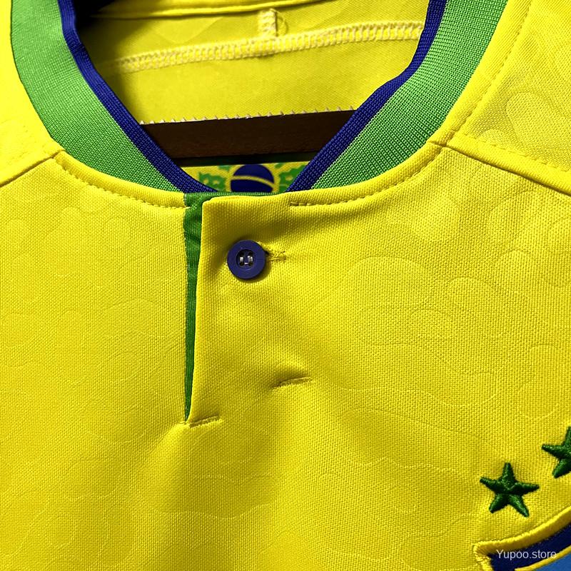 Maillot Bresil Brazil domicile World Cup LS 2022/23