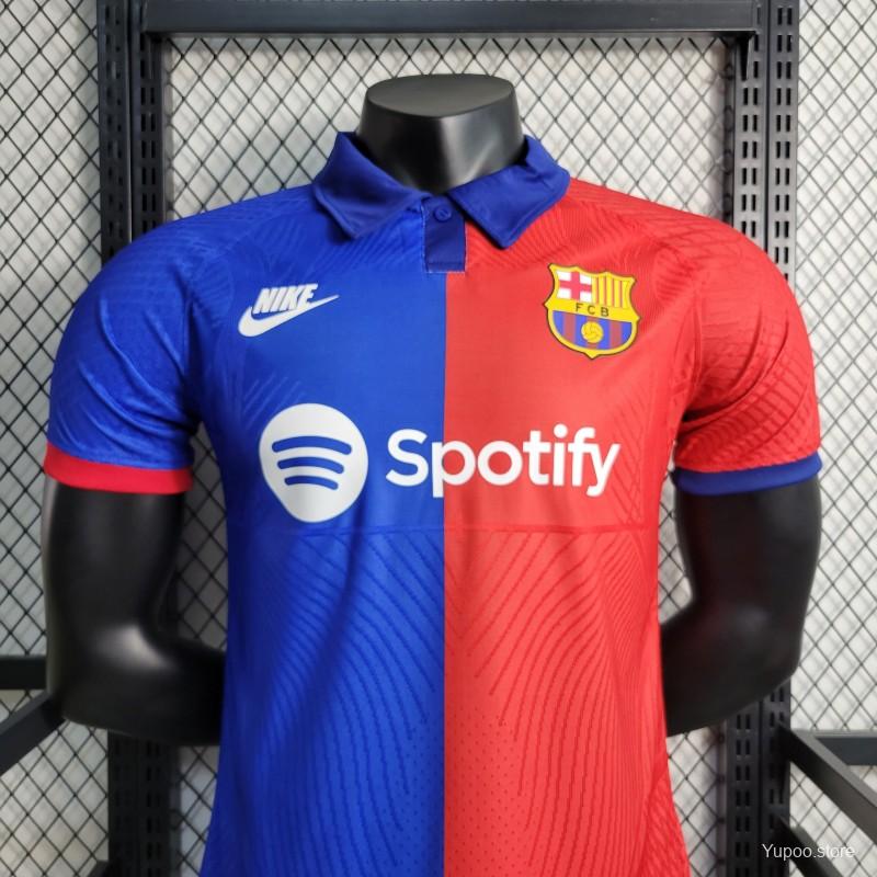 Maillot Barcelone/Barcelona Spécial Classic Red Blue Player Version 2023/24