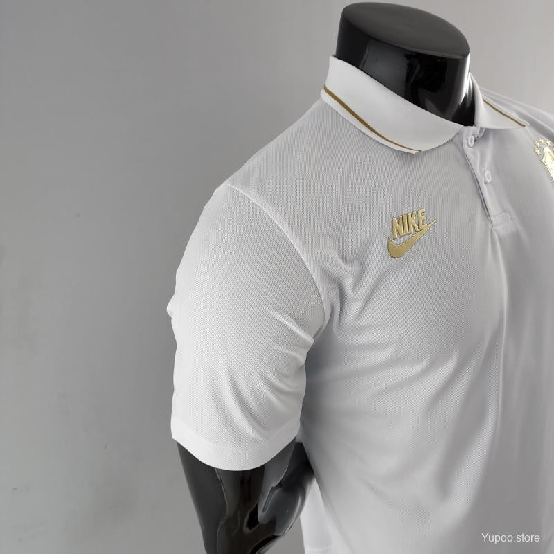 Polo Brésil Brazil blanc 2023/24