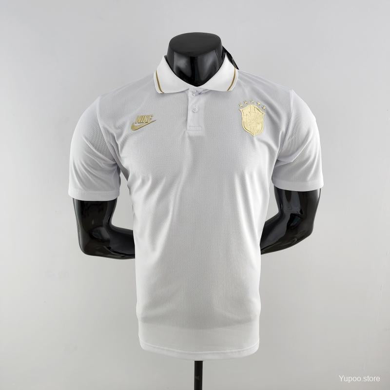 Polo Brésil Brazil blanc 2023/24