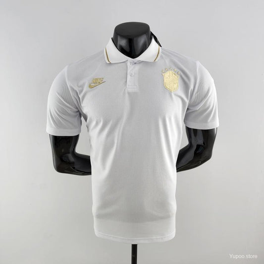 Polo Brésil Brazil blanc 2023/24