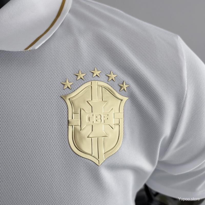 Polo Brésil Brazil blanc 2023/24